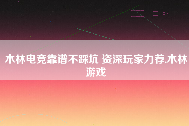 木林电竞靠谱不踩坑 资深玩家力荐,木林游戏