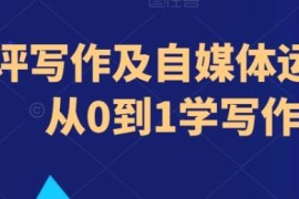教你写小说书评写作自媒体运营教程，从0到1学写作