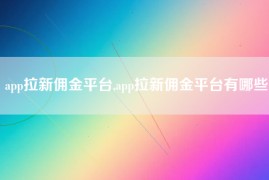 app拉新佣金平台,app拉新佣金平台有哪些