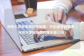 深圳大数据查询代理加盟，开启副业新机遇（深圳大数据查询代理加盟公司）