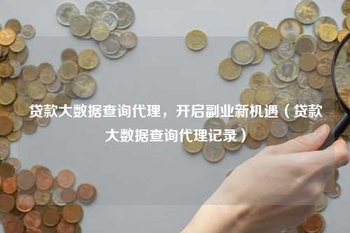 贷款大数据查询代理，开启副业新机遇（贷款大数据查询代理记录）
